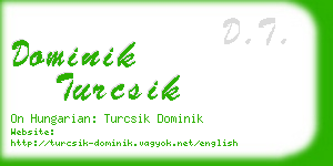 dominik turcsik business card